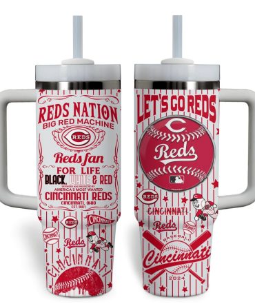 Cincinnati Reds Mlb Custom Stanley Quencher 40Oz Stainless Steel Tumbler With Handle