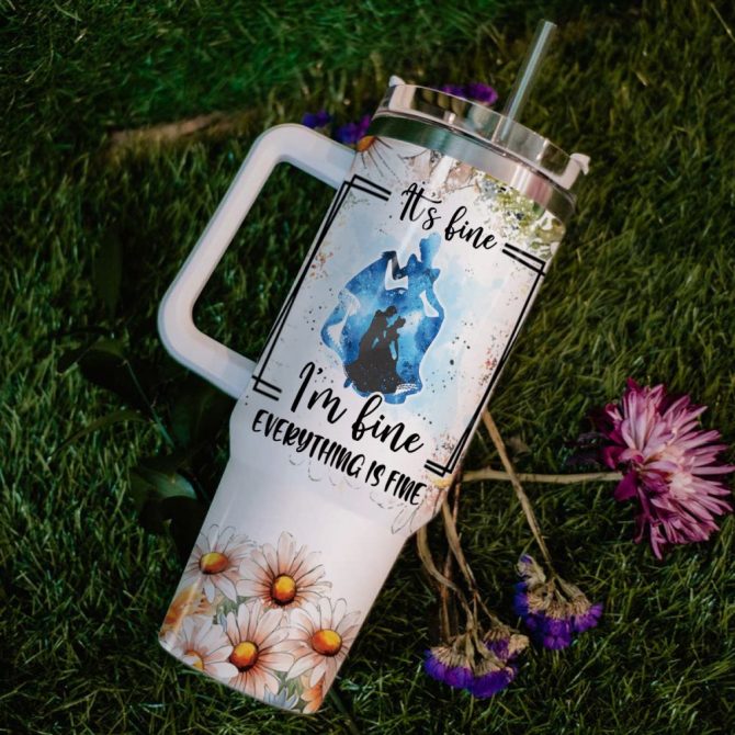 Cinderella Disney Princess Cartoon Custom Stanley Quencher 40Oz Stainless Steel Tumbler With Handle - Image 6