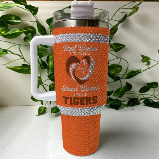 Clemson Tigers Ncaa Custom Stanley Quencher 40Oz Stainless Steel Tumbler With Handle - Image 3