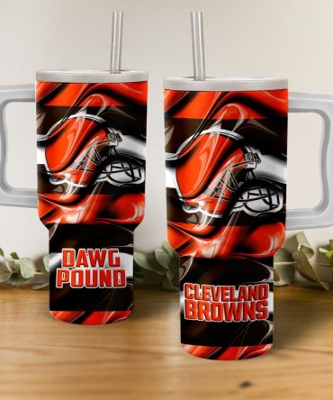 Cleveland Browns Nfl Custom Stanley Quencher 40Oz Stainless Steel