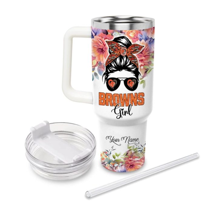 Cleveland Browns Nfl Custom Stanley Quencher 40Oz Stainless Steel Tumbler - Image 2