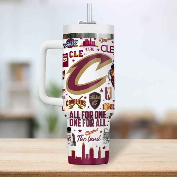 Cleveland Cavaliers Nba Custom Stanley Quencher 40Oz Stainless Steel Tumbler - Image 6