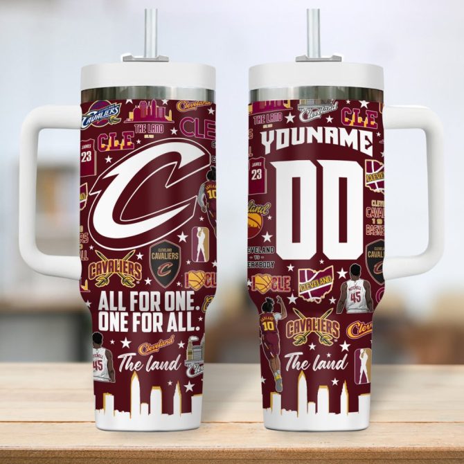 Cleveland Cavaliers Nba Custom Stanley Quencher 40Oz Stainless Steel Tumbler - Image 2