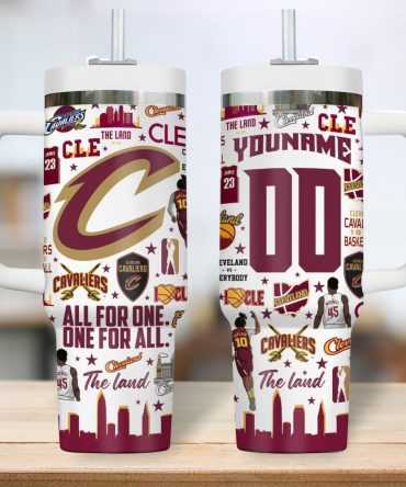 Cleveland Cavaliers Nba Custom Stanley Quencher 40Oz Stainless Steel Tumbler