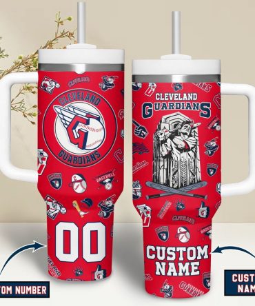 Cleveland Guardians Mlb Custom Stanley Quencher 40Oz Stainless Steel