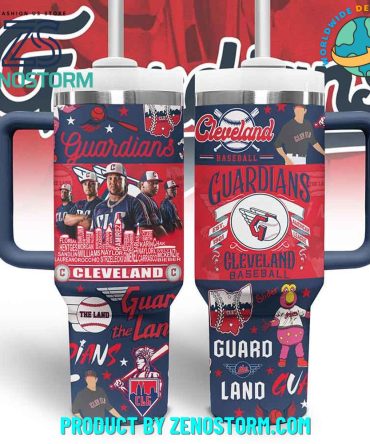 Cleveland Guardians Mlb Custom Stanley Quencher 40Oz Stainless Steel Tumbler With Handle