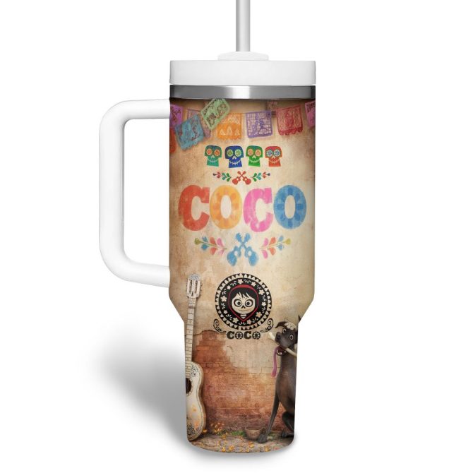 Coco Movies Custom Stanley Quencher 40Oz Stainless Steel Tumbler - Image 4