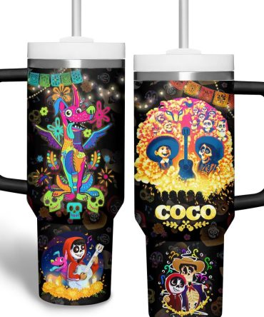 Coco Movies Custom Stanley Quencher 40Oz Stainless Steel Tumbler With Handle