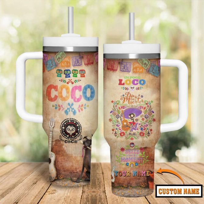 Coco Movies Custom Stanley Quencher 40Oz Stainless Steel Tumbler - Image 2