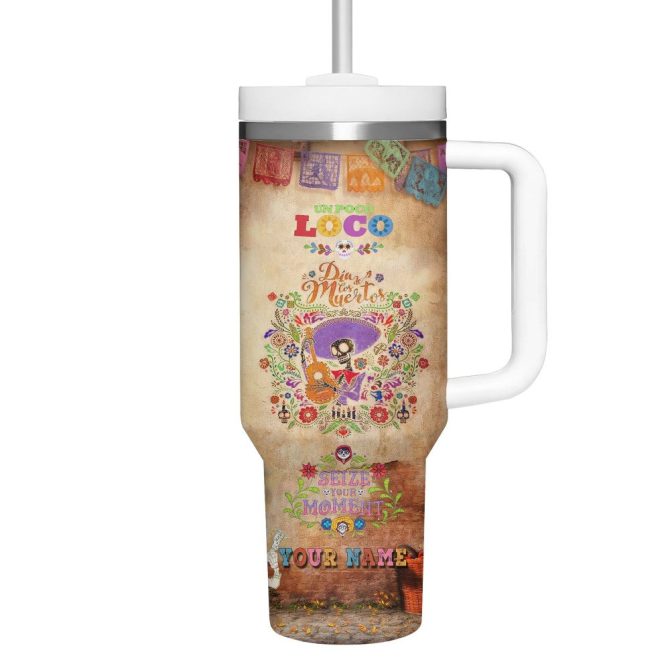 Coco Movies Custom Stanley Quencher 40Oz Stainless Steel Tumbler - Image 3