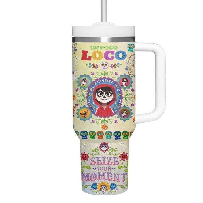 Coco Movies Custom Stanley Quencher 40Oz Stainless Steel Tumbler - Image 3