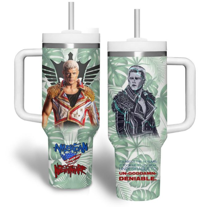 Cody Rhodes Sport Custom Stanley Quencher 40Oz Stainless Steel Tumbler