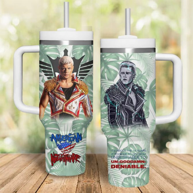 Cody Rhodes Sport Custom Stanley Quencher 40Oz Stainless Steel Tumbler - Image 2