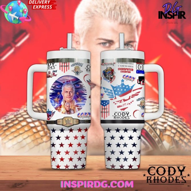 Cody Rhodes Wwe Custom Stanley Quencher 40Oz Stainless Steel Tumbler