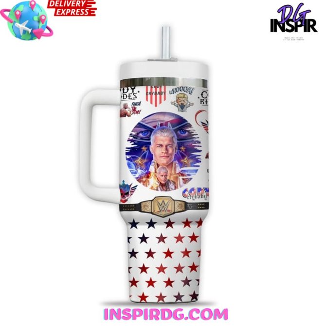 Cody Rhodes Wwe Custom Stanley Quencher 40Oz Stainless Steel Tumbler - Image 2
