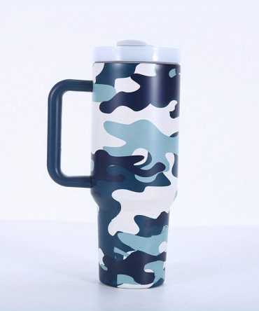 Color Gradient Custom Stanley Quencher 40Oz Stainless Steel Tumbler With Handle
