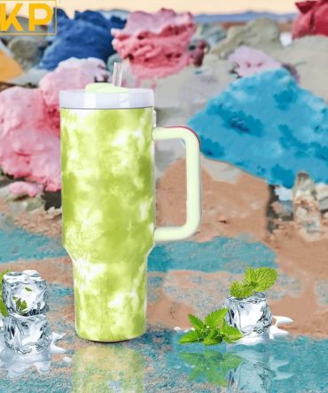 Color Gradient Custom Stanley Quencher 40Oz Stainless Steel Tumbler With Handle