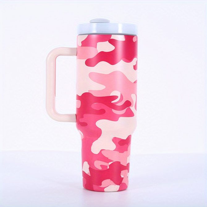 Color Gradient Custom Stanley Quencher 40Oz Stainless Steel Tumbler With Handle