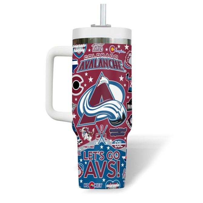 Colorado Avalanche Nhl Custom Stanley Quencher 40Oz Stainless Steel Tumbler - Image 4