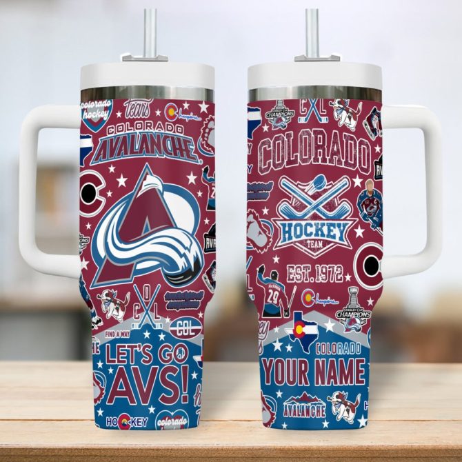 Colorado Avalanche Nhl Custom Stanley Quencher 40Oz Stainless Steel Tumbler - Image 2