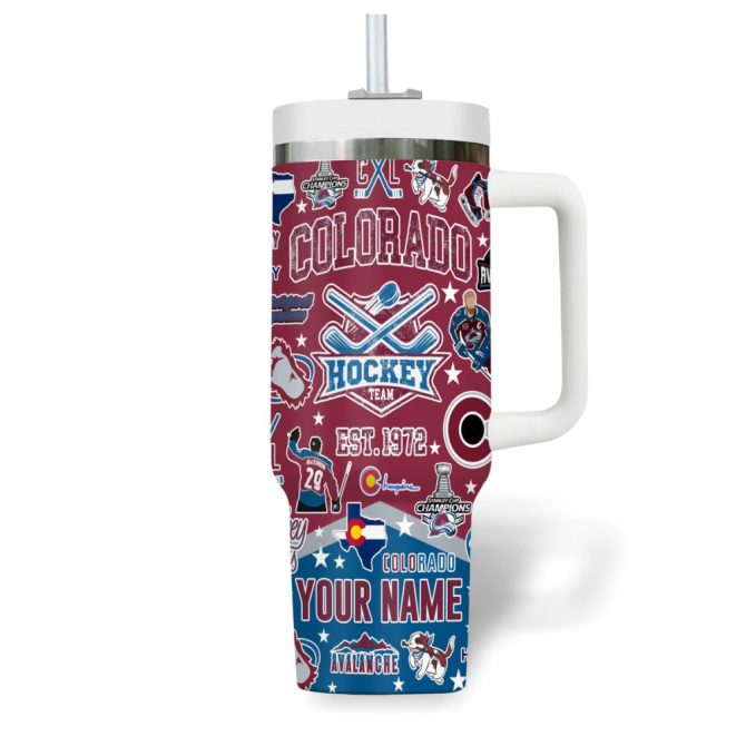 Colorado Avalanche Nhl Custom Stanley Quencher 40Oz Stainless Steel Tumbler - Image 3