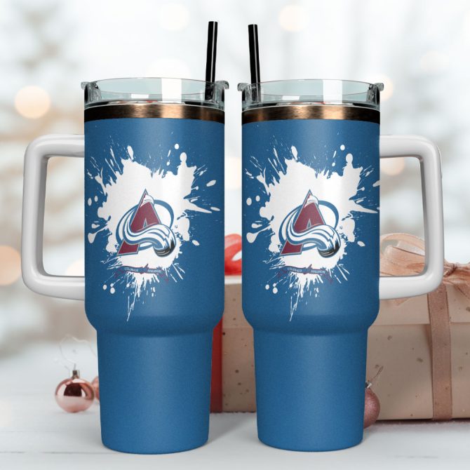 Colorado Avalanche Nhl Custom Stanley Quencher 40Oz Stainless Steel Tumbler With Handle - Image 4
