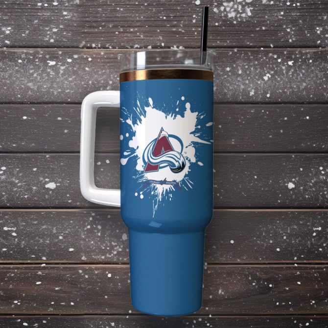 Colorado Avalanche Nhl Custom Stanley Quencher 40Oz Stainless Steel Tumbler With Handle - Image 2
