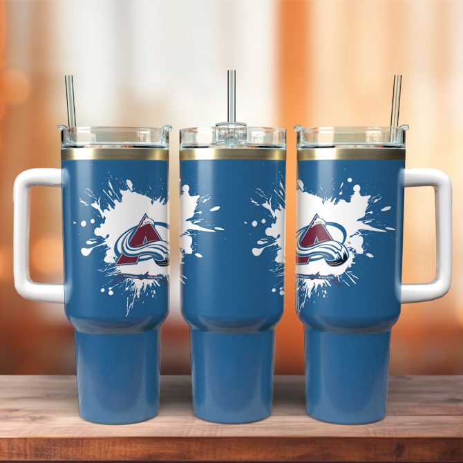Colorado Avalanche Nhl Custom Stanley Quencher 40Oz Stainless Steel Tumbler With Handle