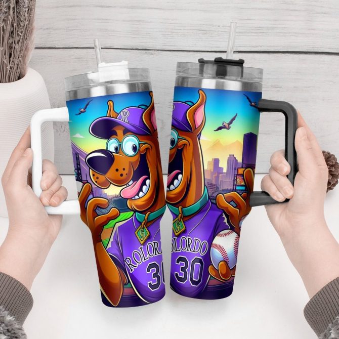 Colorado Rockies Mlb Custom Stanley Quencher 40Oz Stainless Steel Tumbler With Handle - Image 2