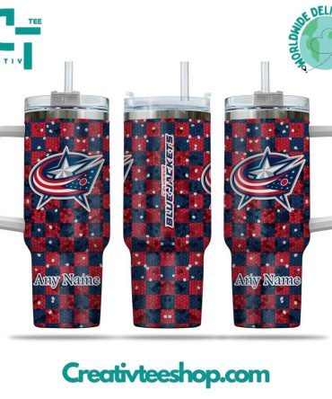 Columbus Blue Jackets Nhl Custom Stanley Quencher 40Oz Stainless Steel Tumbler With Handle