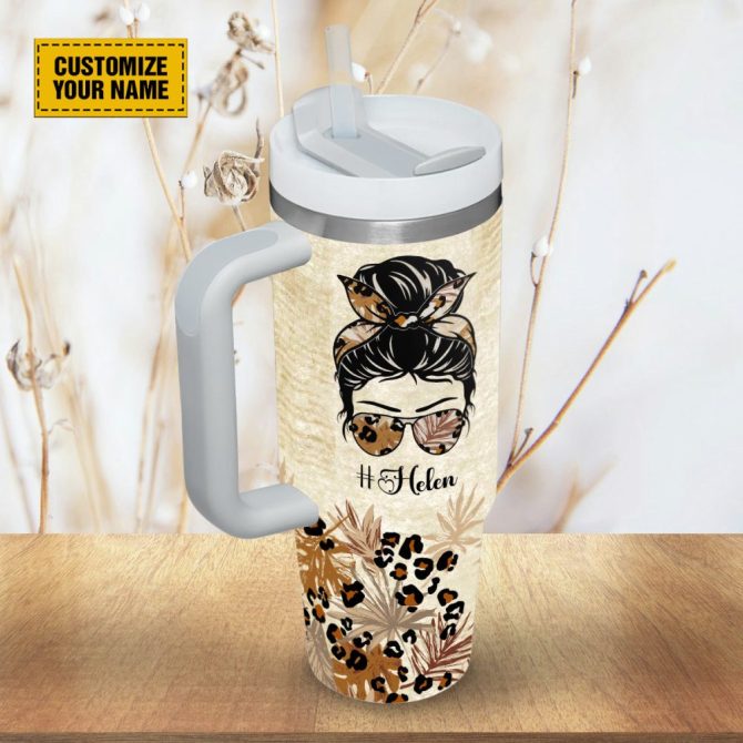 Cool Mom Vintage Travel Custom Stanley Quencher 40Oz Stainless Steel Tumbler With Handle - Image 5