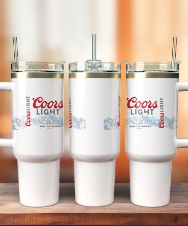Coors Light Drinks Custom Stanley Quencher 40Oz Stainless Steel Tumbler With Handle