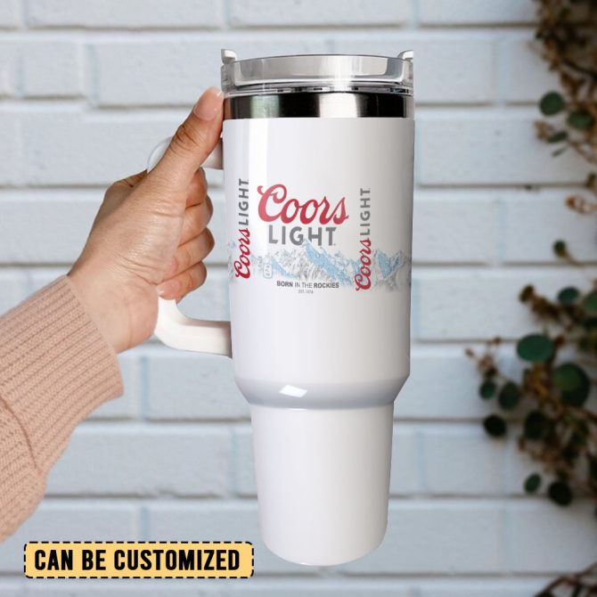 Coors Light Drinks Custom Stanley Quencher 40Oz Stainless Steel Tumbler With Handle - Image 3