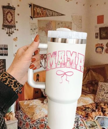 Coquette Mama Era Custom Stanley Quencher 40Oz Stainless Steel Tumbler