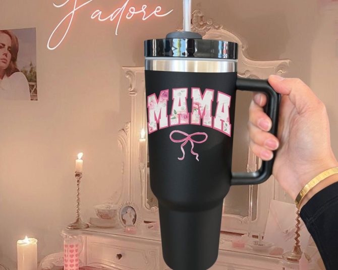 Coquette Mama Era Custom Stanley Quencher 40Oz Stainless Steel Tumbler