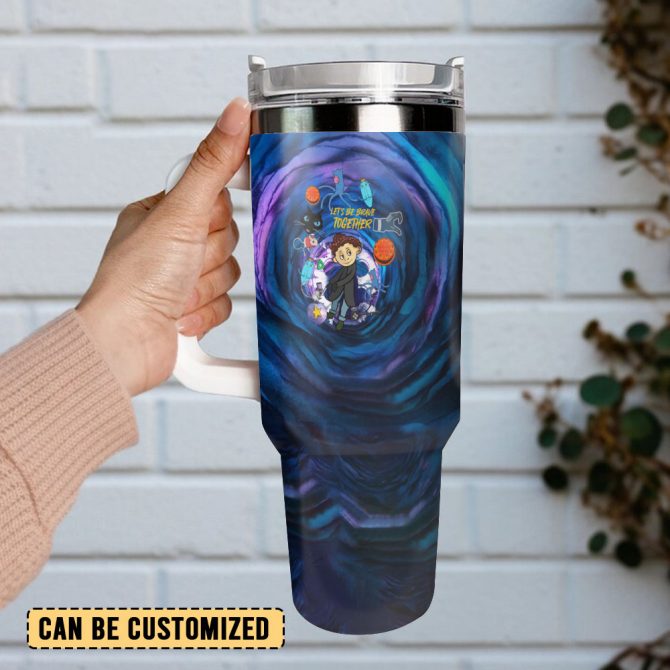 Coraline Cartoon Custom Stanley Quencher 40Oz Stainless Steel Tumbler With Handle - Image 3