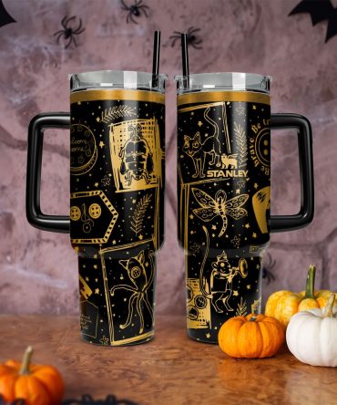 Coraline Cartoon Custom Stanley Quencher 40Oz Stainless Steel Tumbler With Handle