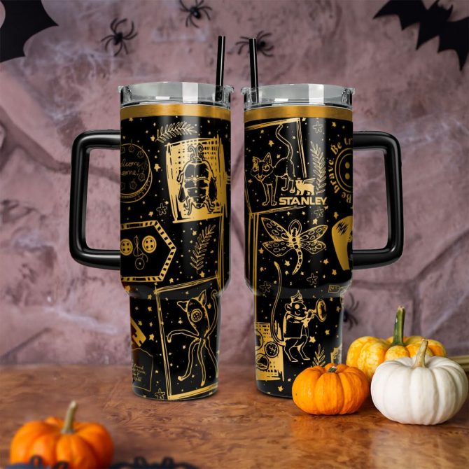 Coraline Cartoon Custom Stanley Quencher 40Oz Stainless Steel Tumbler With Handle