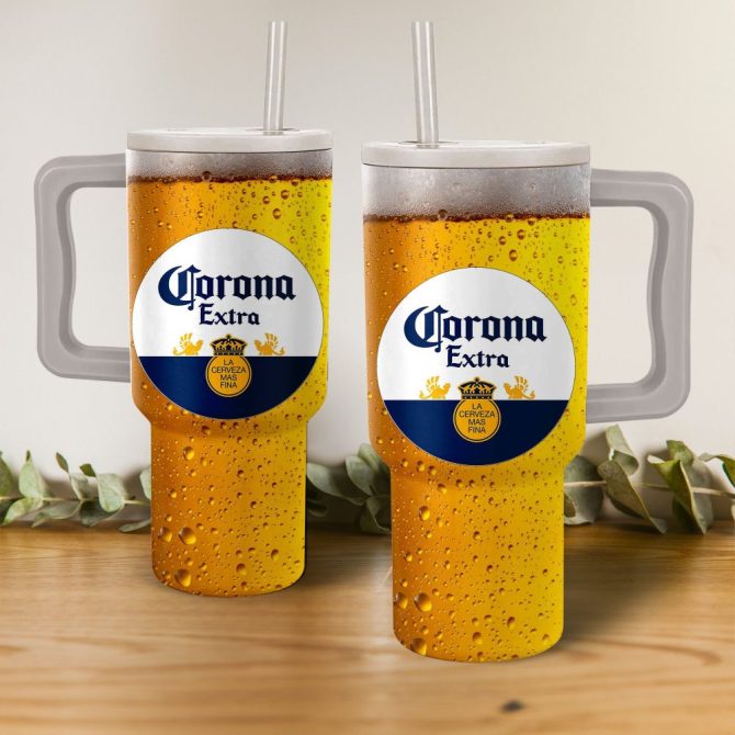 Corona Drinks Custom Stanley Quencher 40Oz Stainless Steel