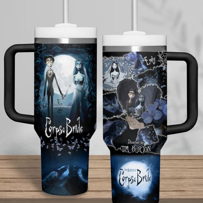 Corpse Bride Movies Custom Stanley Quencher 40Oz Stainless Steel Tumbler With Handle