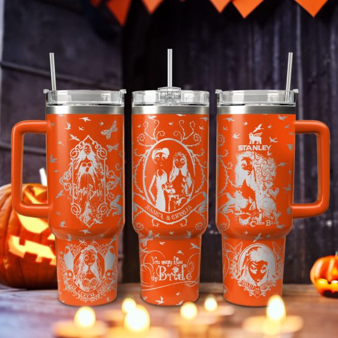Corpse Bride Movies Custom Stanley Quencher 40Oz Stainless Steel Tumbler With Handle