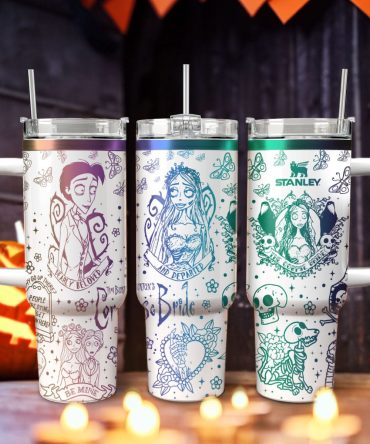 Corpse Bride Movies Custom Stanley Quencher 40Oz Stainless Steel Tumbler With Handle
