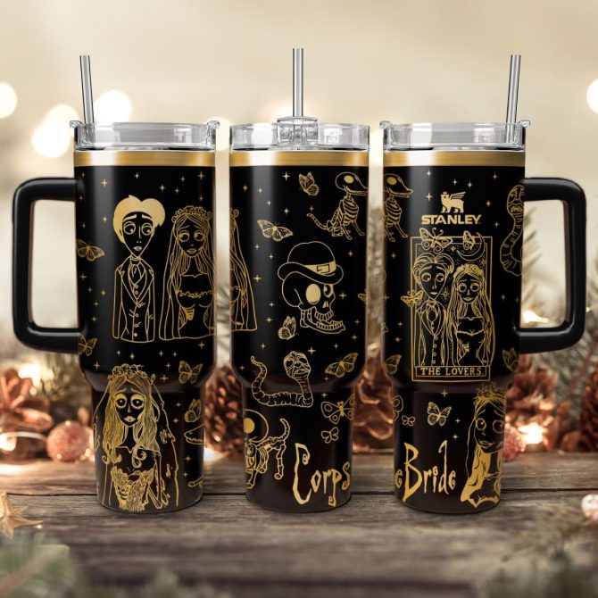 Corpse Bride Movies Custom Stanley Quencher 40Oz Stainless Steel Tumbler With Handle