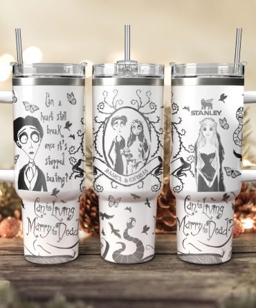 Corpse Bride Movies Custom Stanley Quencher 40Oz Stainless Steel Tumbler With Handle
