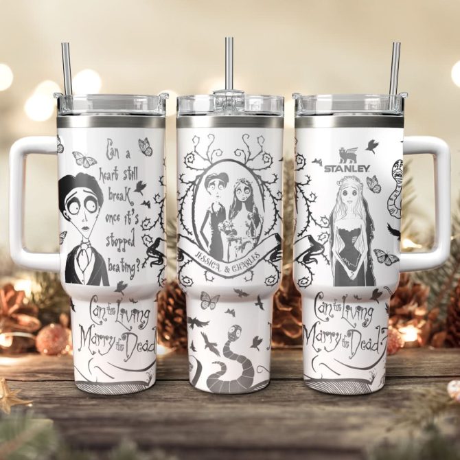 Corpse Bride Movies Custom Stanley Quencher 40Oz Stainless Steel Tumbler With Handle