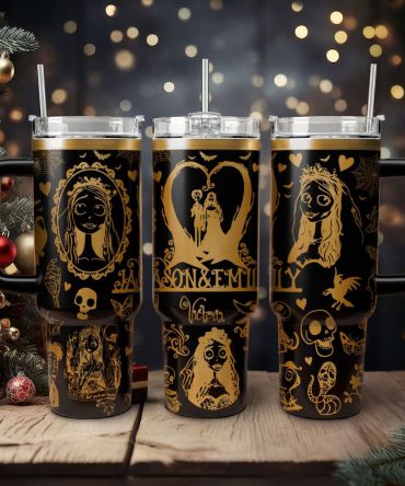 Corpse Bride Movies Custom Stanley Quencher 40Oz Stainless Steel Tumbler With Handle