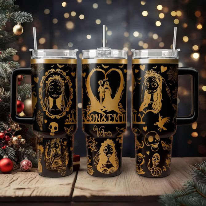 Corpse Bride Movies Custom Stanley Quencher 40Oz Stainless Steel Tumbler With Handle