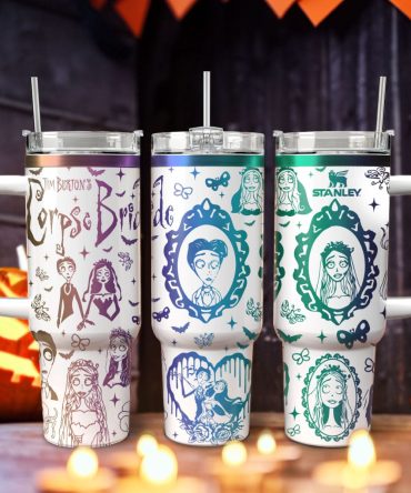 Corpse Bride Movies Custom Stanley Quencher 40Oz Stainless Steel Tumbler With Handle