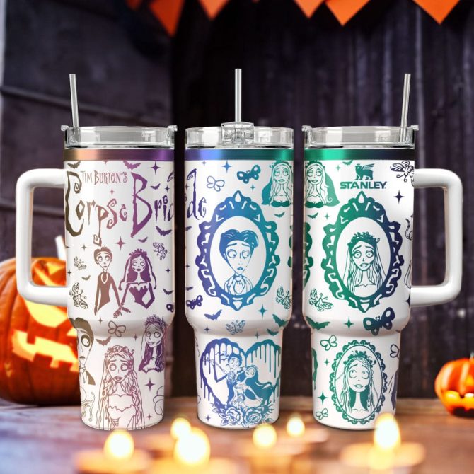 Corpse Bride Movies Custom Stanley Quencher 40Oz Stainless Steel Tumbler With Handle