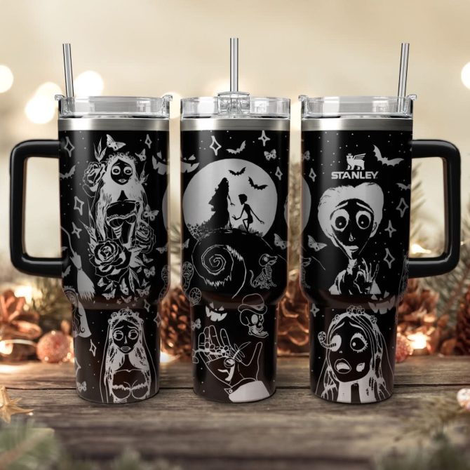 Corpse Bride Movies Custom Stanley Quencher 40Oz Stainless Steel Tumbler With Handle